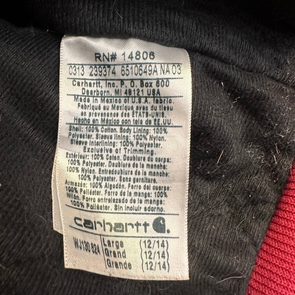 Vintage Carhartt Women's Hooded Active Jacket Crapapple Pink Size Large RARE - Picture 13 of 13